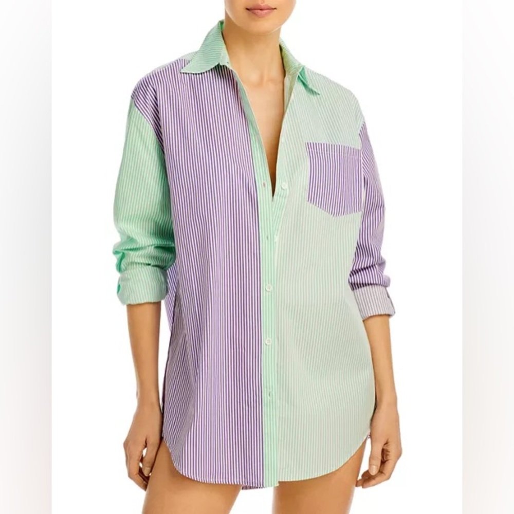 Solid & Striped The Oxford Tunic Cover Up Shirt